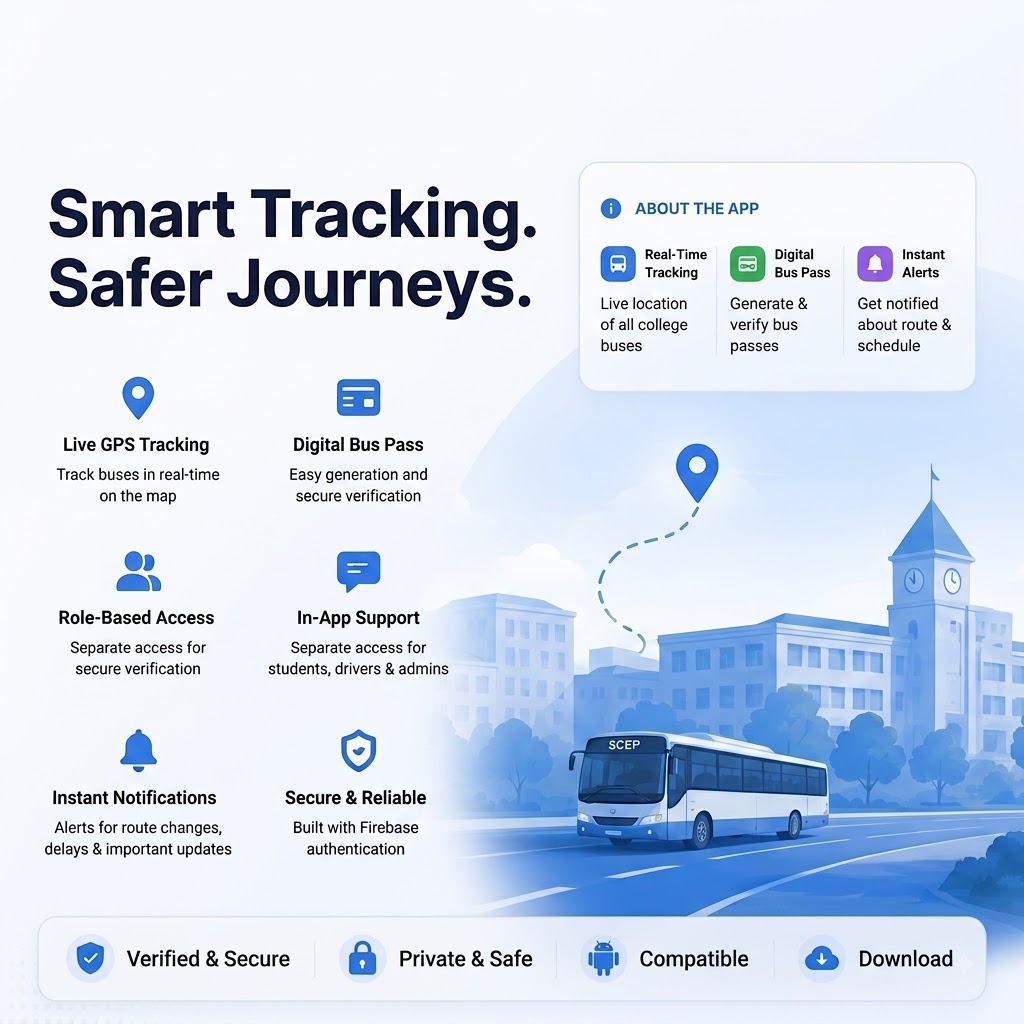 SCEP Bus Tracker app splash screen preview