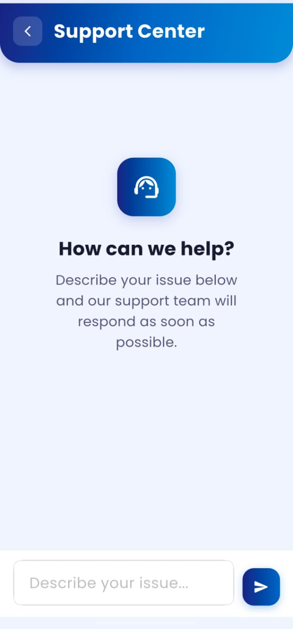 In-app support chat